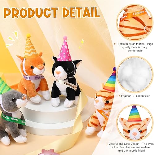 Vista 16 de 8 piezas de animales de peluche de 5 pulgadas a granel, varios lindos animales de peluche para mascotas, pequeños animales de peluche