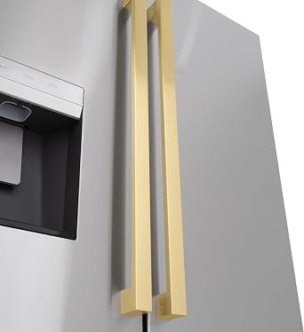 Z Line Kitchen and Bath ZLINE Autograph 36 in. Standard-Depth Refrigerator w/Champagne Bronze Handles (RSMZ-W-36-FCB)