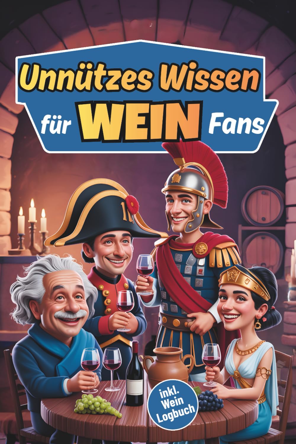 Unnützes Wissen für Wein Fans: 150 witzige & skurrile Fakten über Wein, die du nicht brauchst, aber lieben wirst – zum Lachen, Staunen & Klugscheißen, inklusive Wein Tagebuch, Quiz & Urkunde
