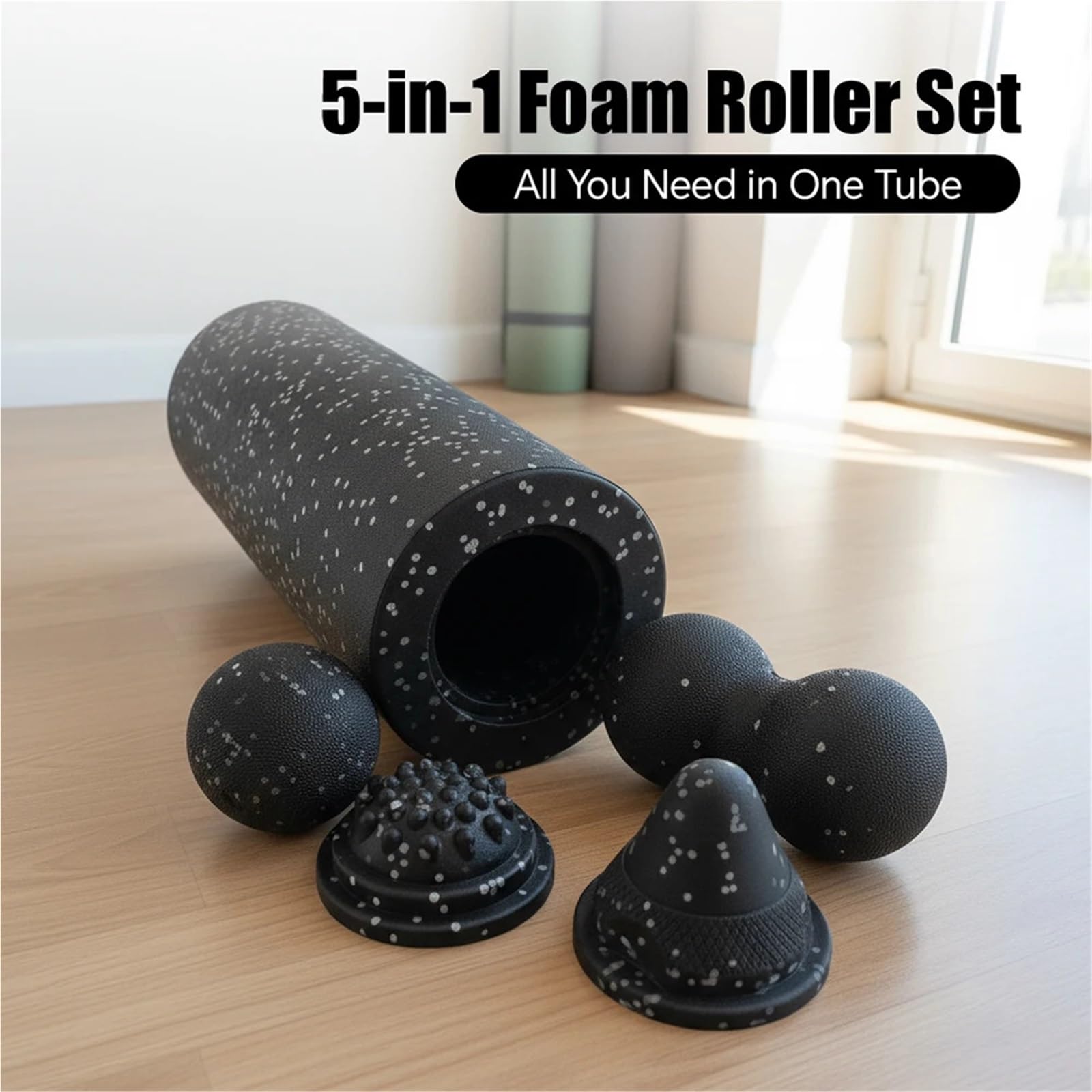 Roller-Set, Muskel-Regenerations-Set, vibrierende Schaumstoffrolle for Rücken und Nacken FüR Massage