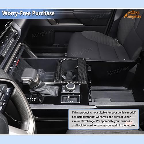 Vista 84 de Aunginsy Soporte para portavasos de asiento trasero central compatible con Toyota Tundra/Sequoia 2022-2024 2025 para consola central de fila trasera