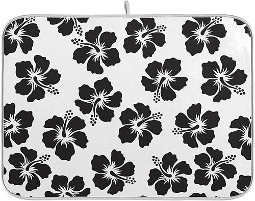 Vista 210 de Tapete de secado de platos de mariposas botánicas para encimera de cocina, almohadilla de secado de microfibra absorbente, grande, 18 x 24 pulgadas