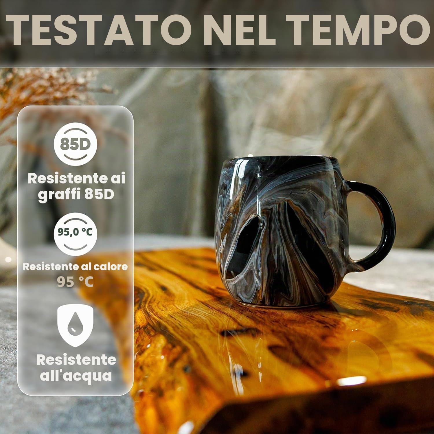CRAFT RESIN 4L Resina Epossidica per Tavolo – Resina Epossidica Trasparente Kit, Resistente ai Raggi UV, Alto Lucido, Autolivellante – per Piani di Lavoro & Banconi – per Legno, Superfici