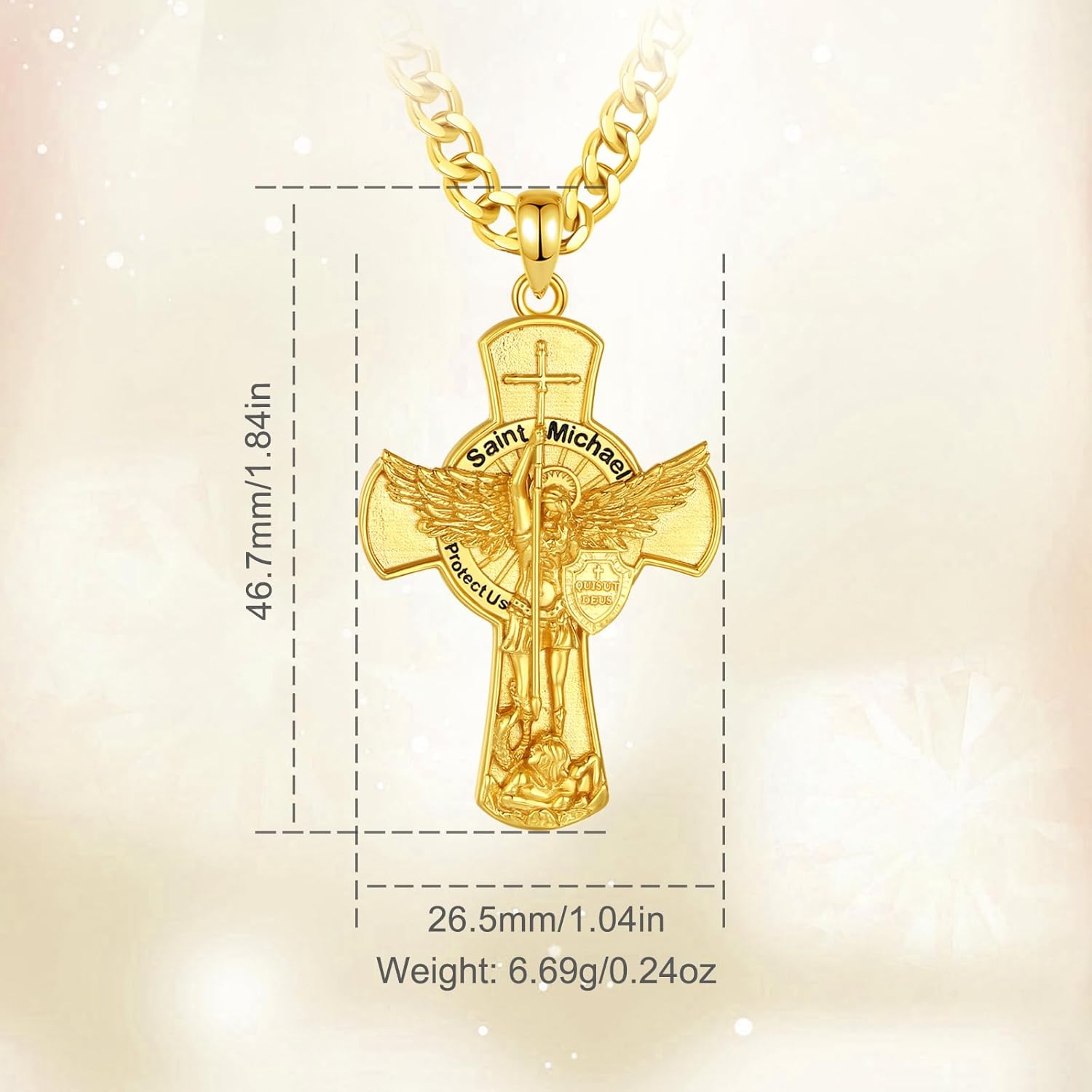 INFUSEU Faith-Inspired Christian Catholic Saint Necklaces Religious Protection Gifts for Women - Image 5