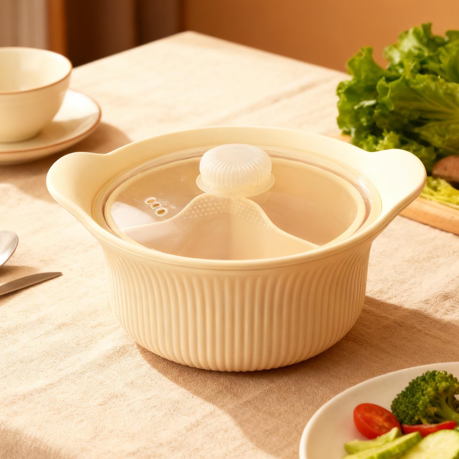 Dampfgarer Lebensmittelqualität Silikon mit Griff