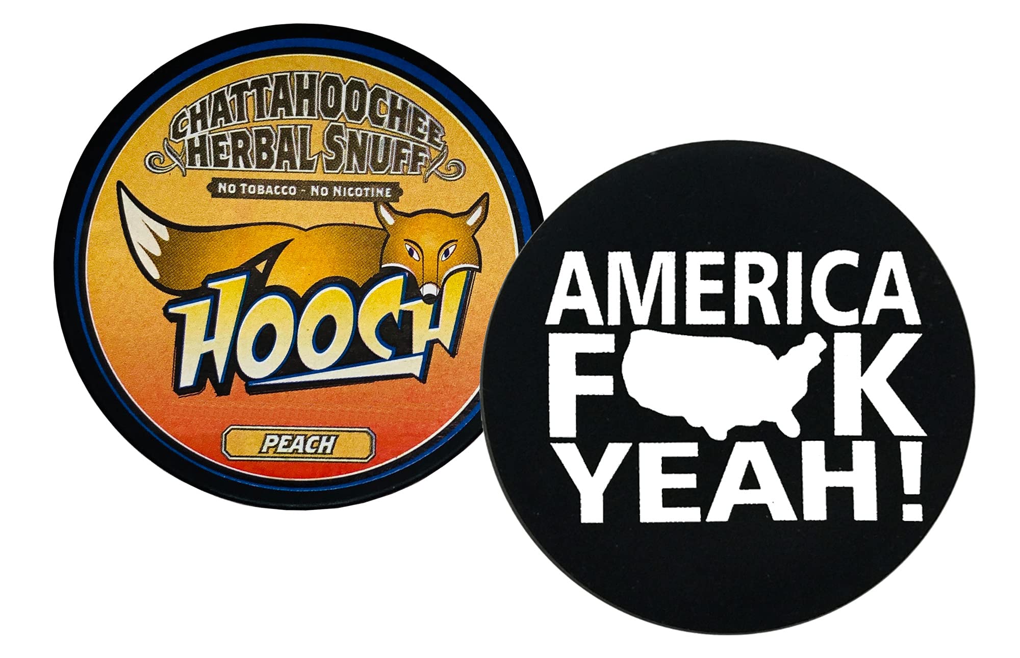 Hooch Herbal SnuffPeach Pouch Packs - 1 Can - Includes DC Crafts Nation Skin Can Cover - America