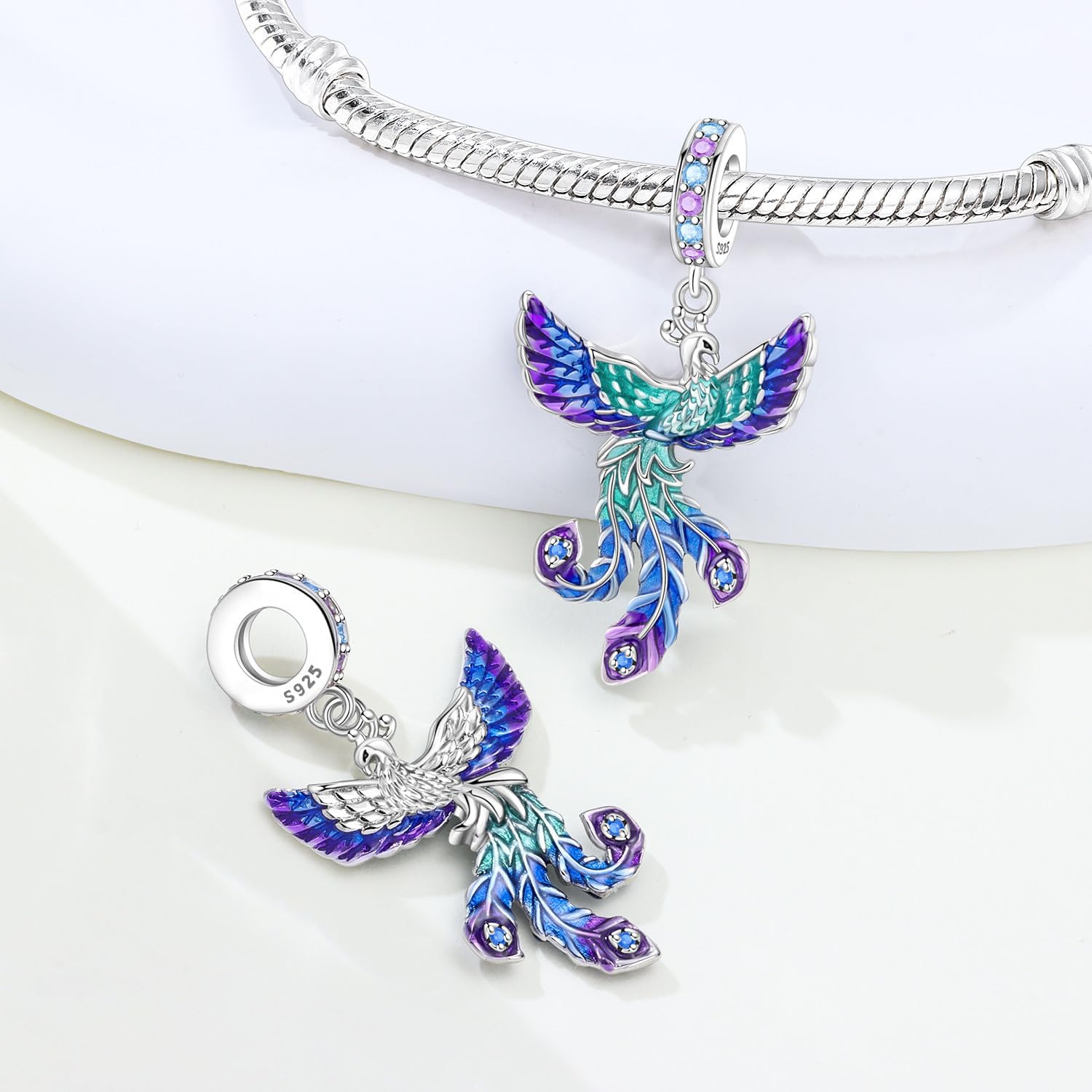 CYCUFF 925 Sterling Silver Charms Suitable for Charm Necklaces, Bracelet Pendants Beads Jewellery Gift for Women - Image 2