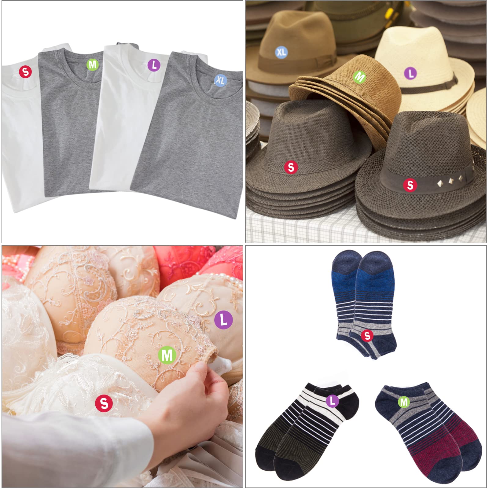 4200 Piezas Pegatinas Redondas De Talla De Ropa, Etique... | Cuotas Sin