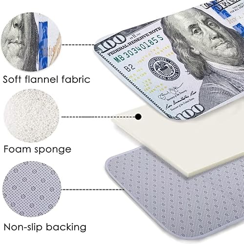 Miniatura 4 de Hundred Dollar Bills - Alfombra de pasillo larga para pasillo, 100 billetes de Estados Unidos, alfombra de área de dinero, alfombra antideslizante
