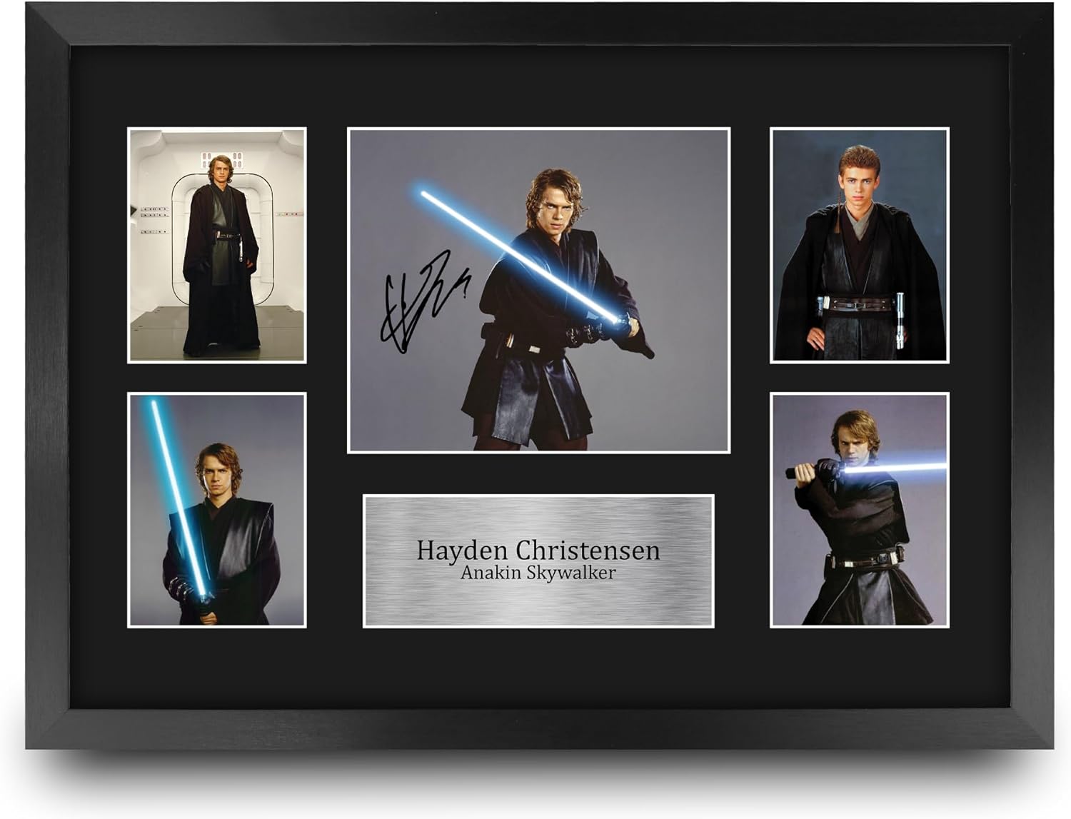 HWC Trading Hayden Christensen Star Wars Anakin Skywalker Gifts Printed Signed Autograph Picture Display for Movie Memorabilia Fans - 16" x 12" Framed
