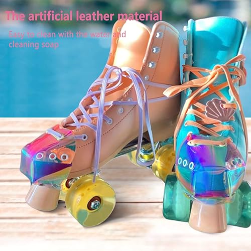 Miniatura 4 de TOBWOLF - 2 protectores de dedo del pie de patín, piel sintética, protectores de cuatro patines, accesorios para patines con topes extraíbles