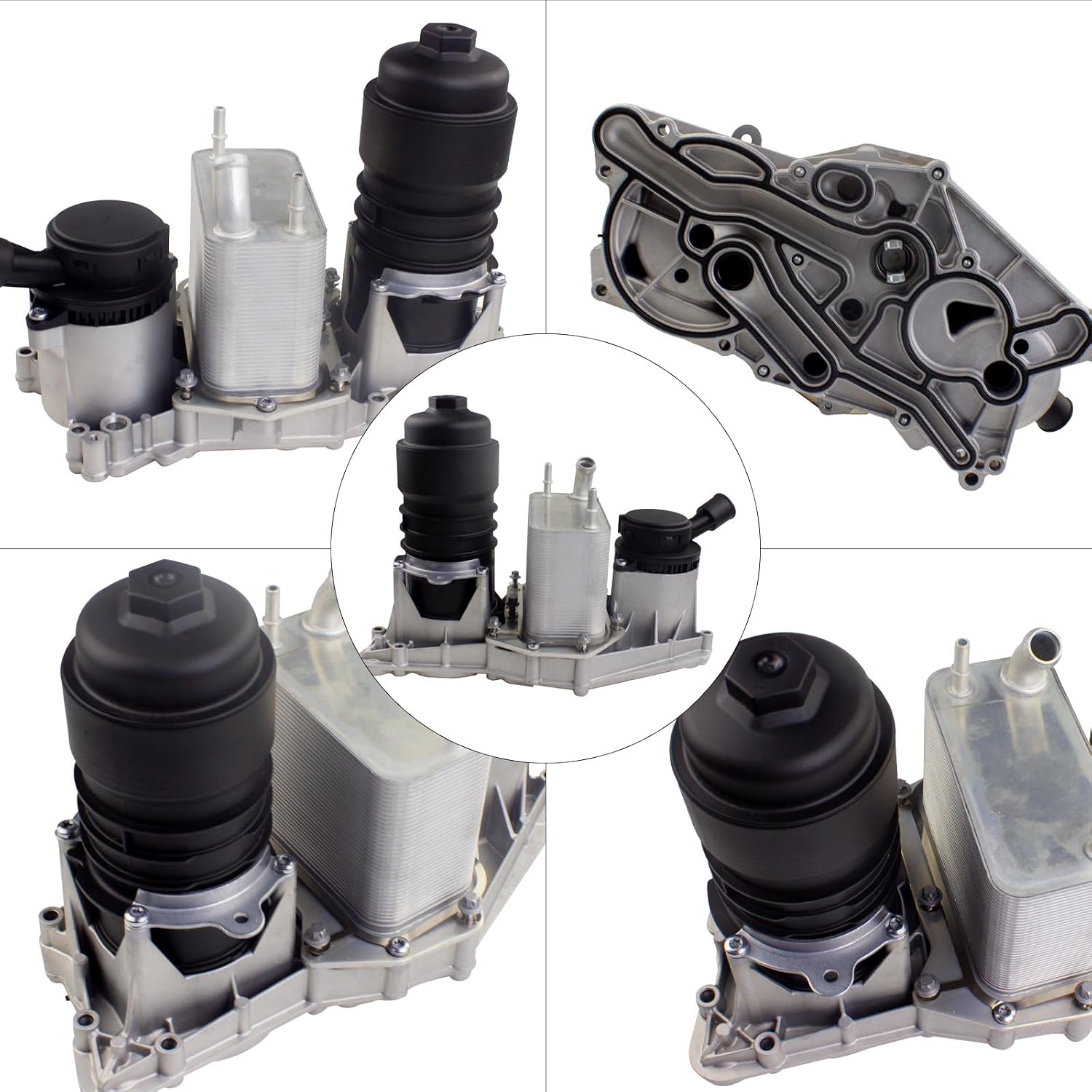Aluminum Oil Filter Assembly Compatible with LAND ROVER Sport 2010-2013 5.0L 4.4L 4.2L