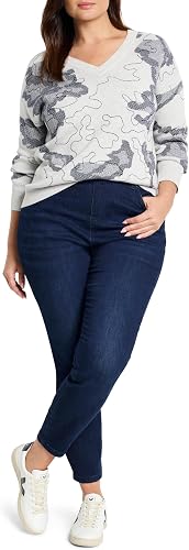 NIC+Zoe Direction Drift Sweater, Indigo Multi, 2X