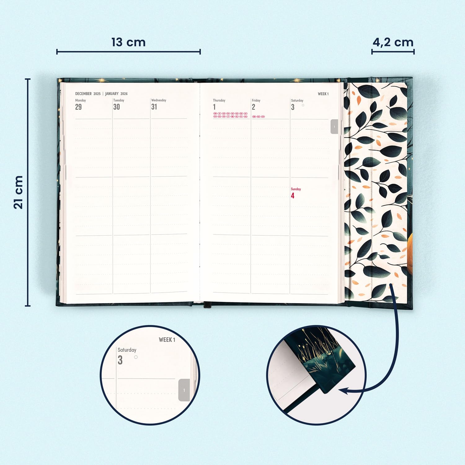 NOTIQUE 2026 Diary Approx. A5 2 In 1 Calendar & Notebook