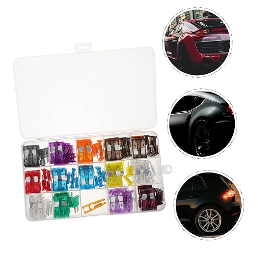 Kit de fusibles automotrices MAGICLULU, 150 piezas, para autos, camiones, motocicletas y RVs, con caja de almacenamiento miniatura 6