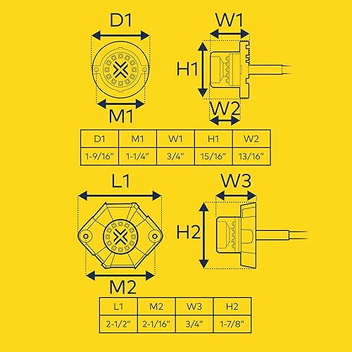 Miniatura 7 de SnakeEye III - Luz estroboscópica LED escondida de 12 W SnakeEye III montaje cónico SAE IP67 impermeable 72 modos de flash sincronizable anulación