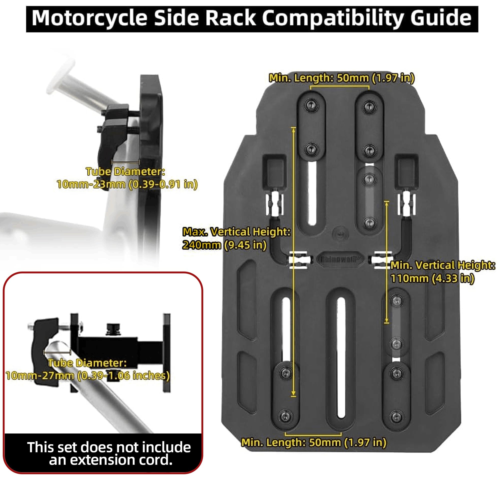 Rhinowalk Borsa da sella per moto, impermeabile, 35 l, a sgancio rapido, accessorio per moto