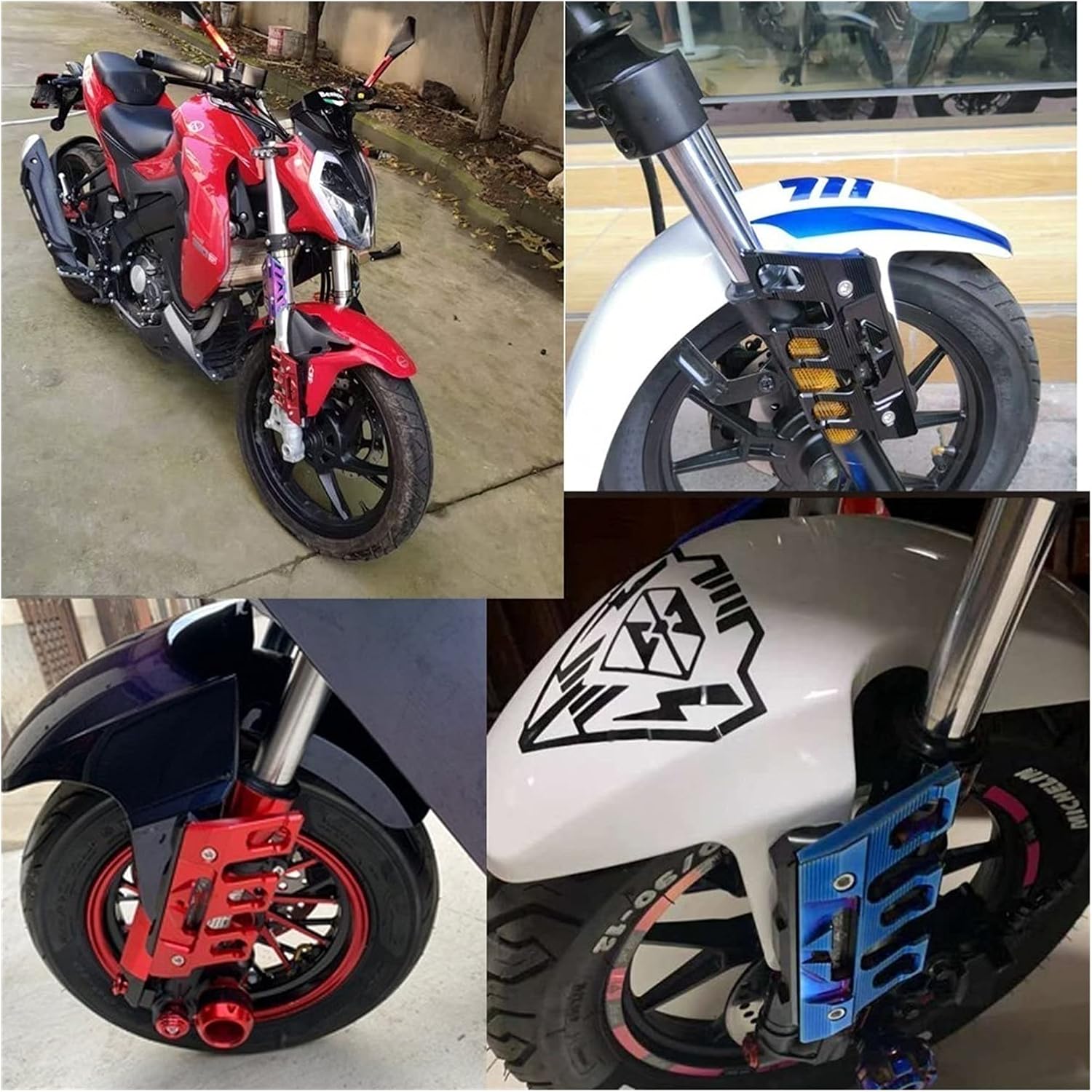 for Haojue Suzuki DR160 DR160S DR300 Twin Motorcycle Mudguard Front Fork Protector Guard Block Front Fender Slider Accessories Anti-Fall Frame Sliders