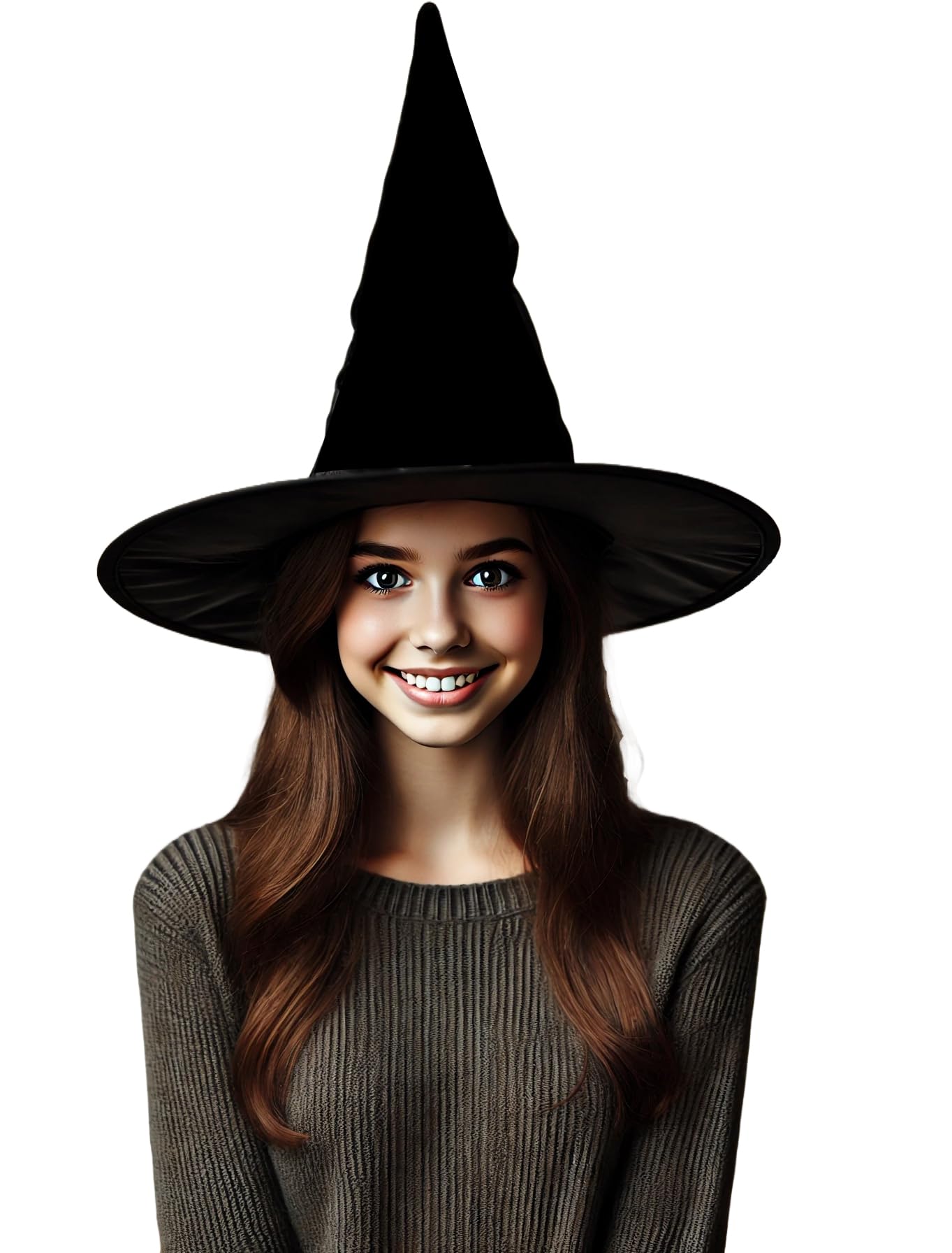 FancyDressWale Black Witch Hat, Conical Shape, Suitable for Halloween Costume one size fits all-picture-19