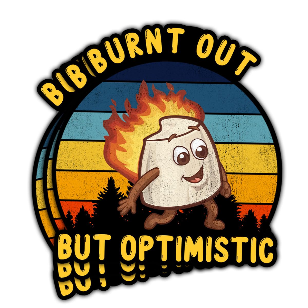 Autocollants imperméables Burnt Out but Optimistic contre les rayures de vos liseuses et PC