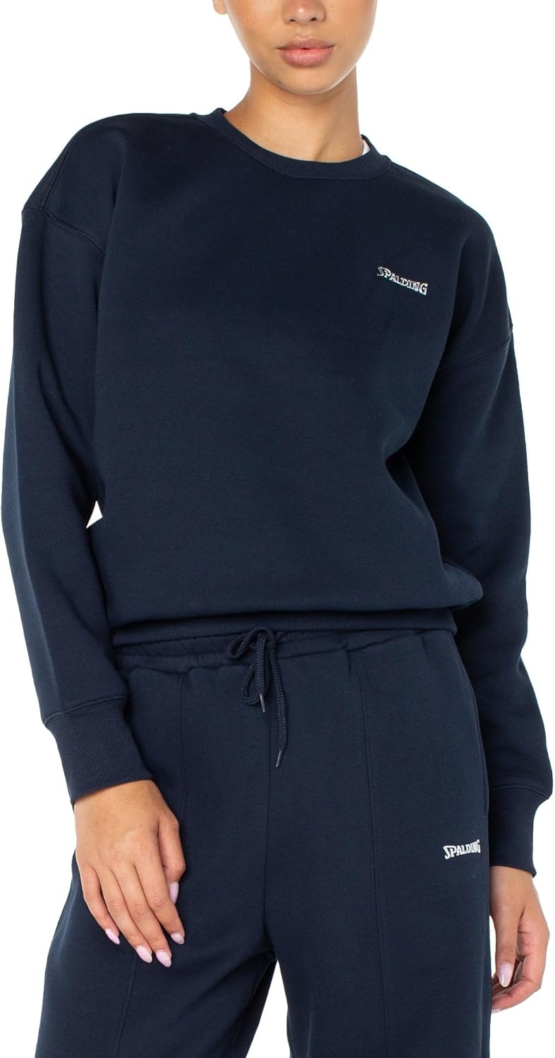 Spalding womens Crew Neck Fleece Pullover Sweatshirt
