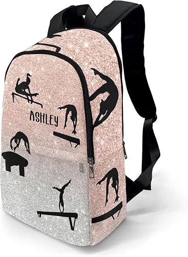 Miniatura 4 de I Love Gymnastics - Mochila unisex de lavanda para niños y niñas, bolsa de viaje de 17.7 pulgadas, diseño 6, Mochilas Daypack