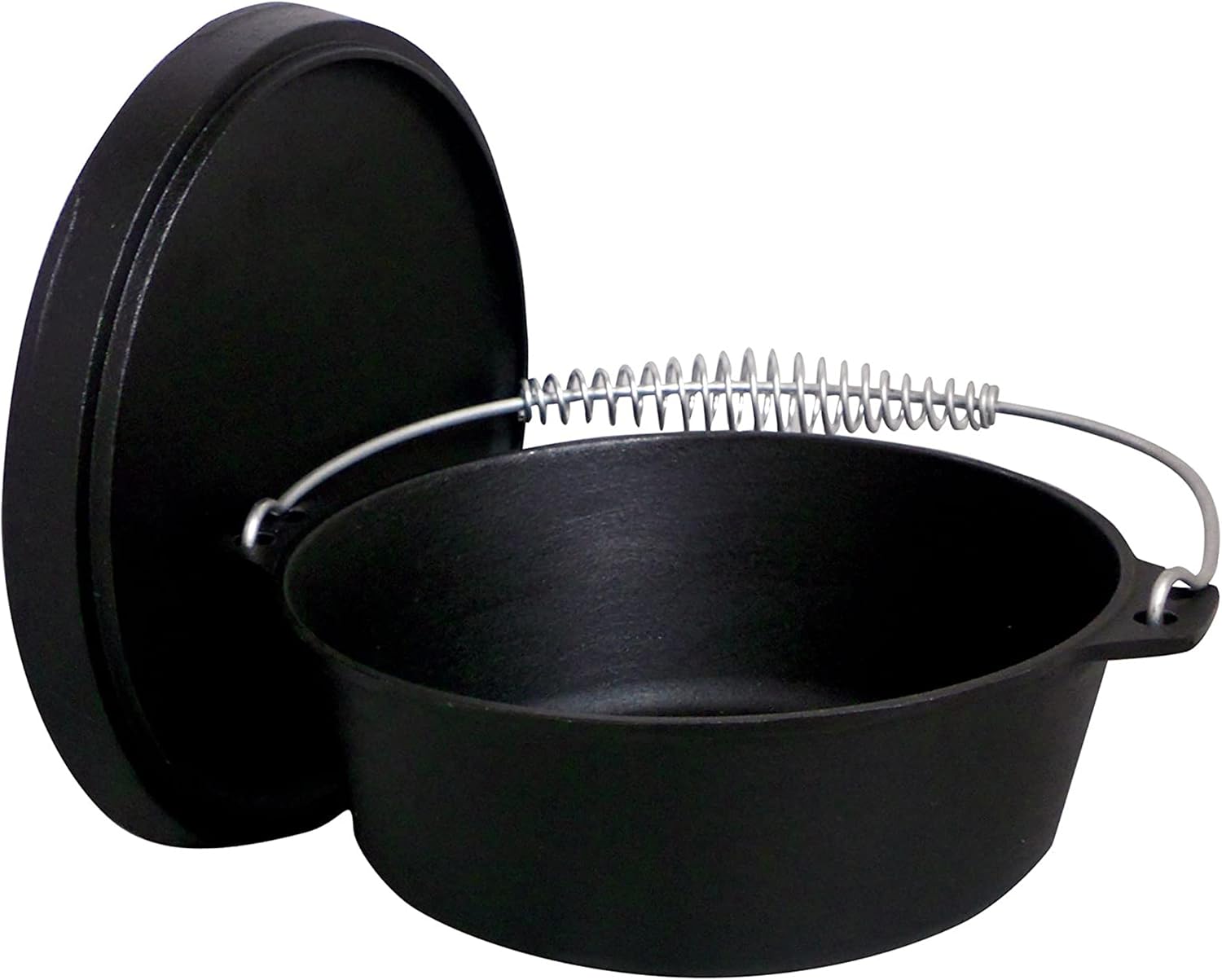 King Kooker 20 Quart Pre-Seasoned Cast Iron Dutch Oven with Lid and Wire Bail Handle- Great for Gumbo, Jambalaya, Chili, Soup and Stew