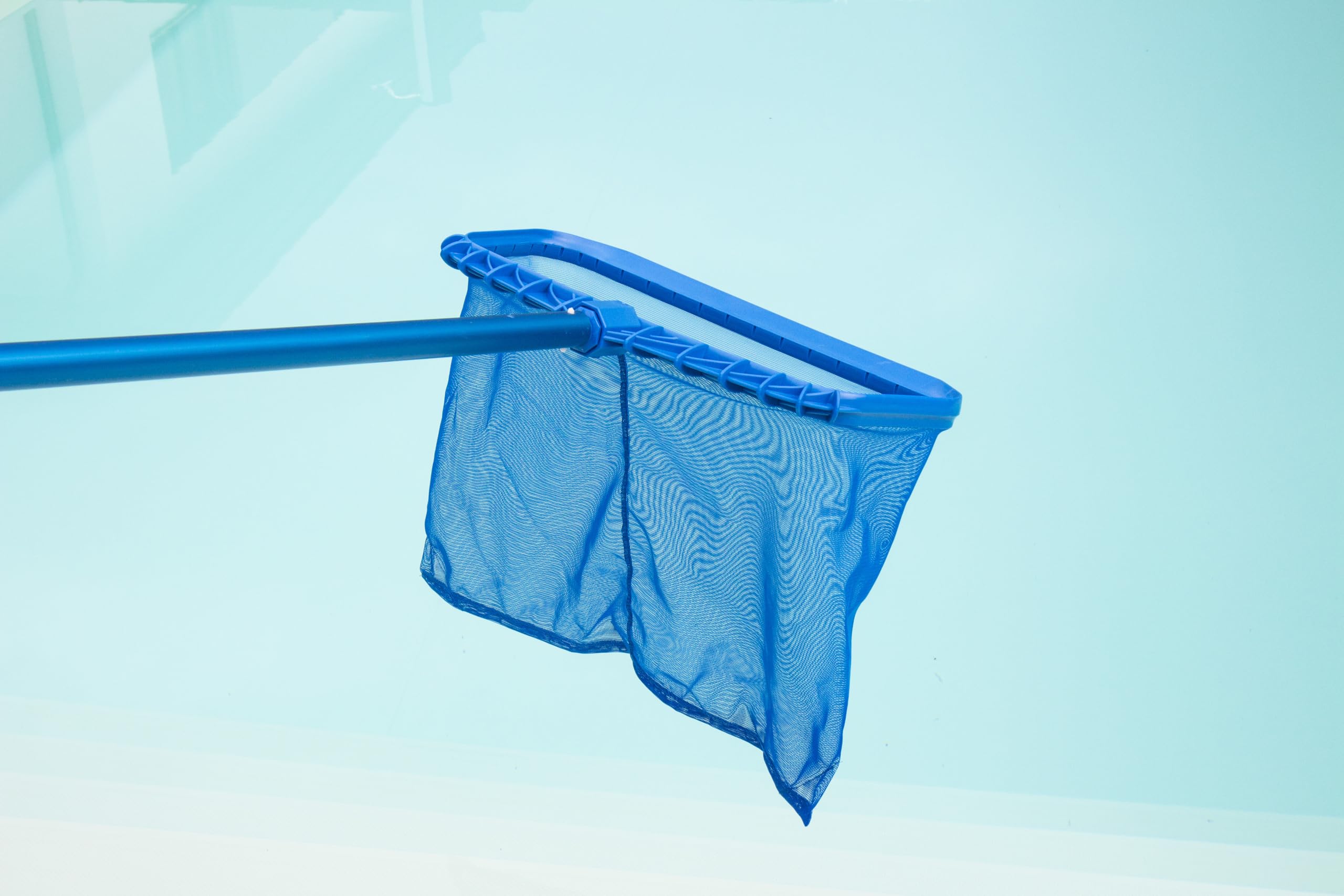 Steinbach eliminando Le Foglie di Piscine Fuori Terra a Rete con Montatura di plastica Rinforzato e Attacco per Asta telescopica, Blu, 515 x 235 x 410 mm