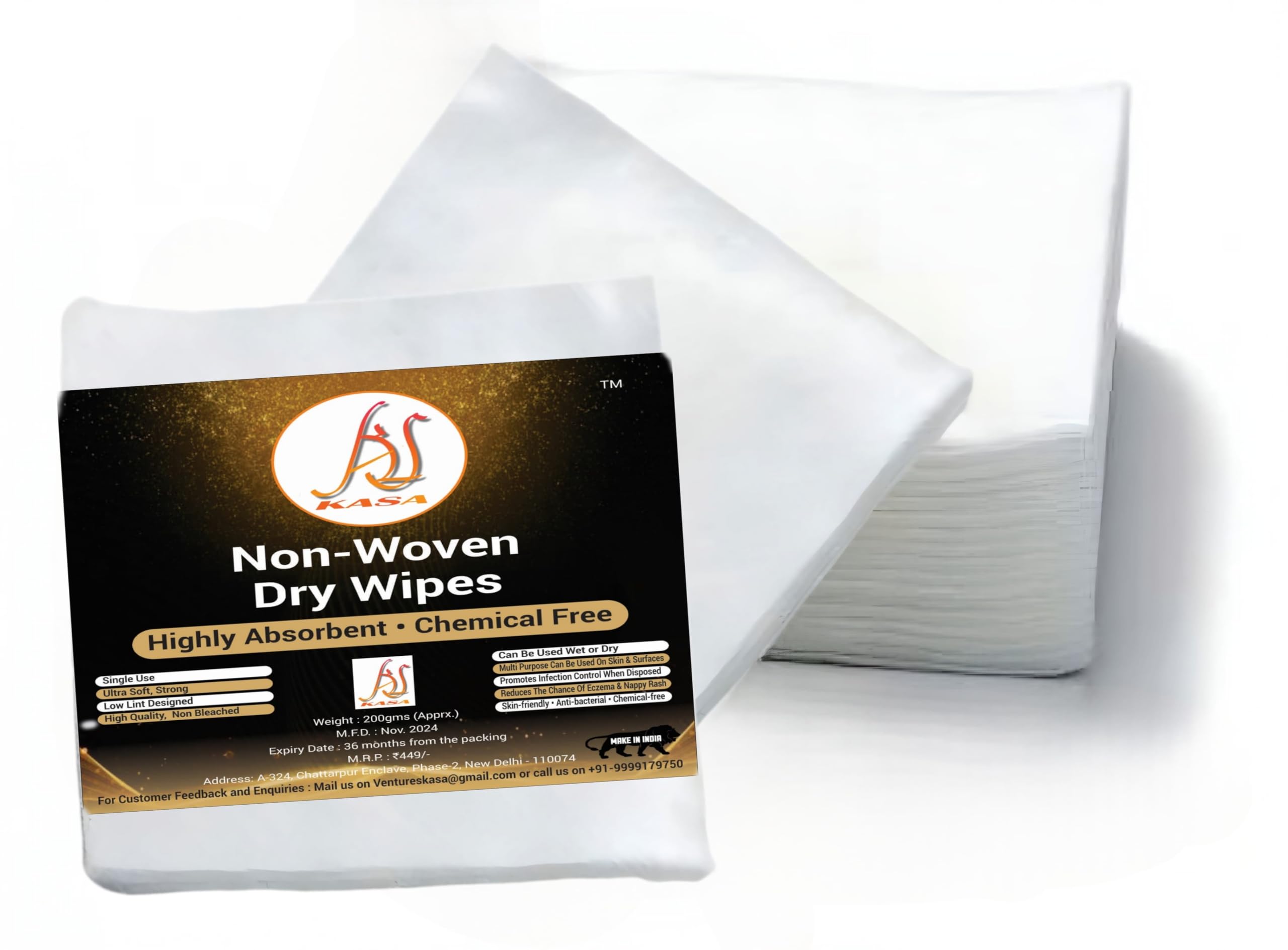 8x8 KASA Tissue Wipes | Soft And Highly Absorbent | More Comfort | Best For Personal Hygiene-image-8