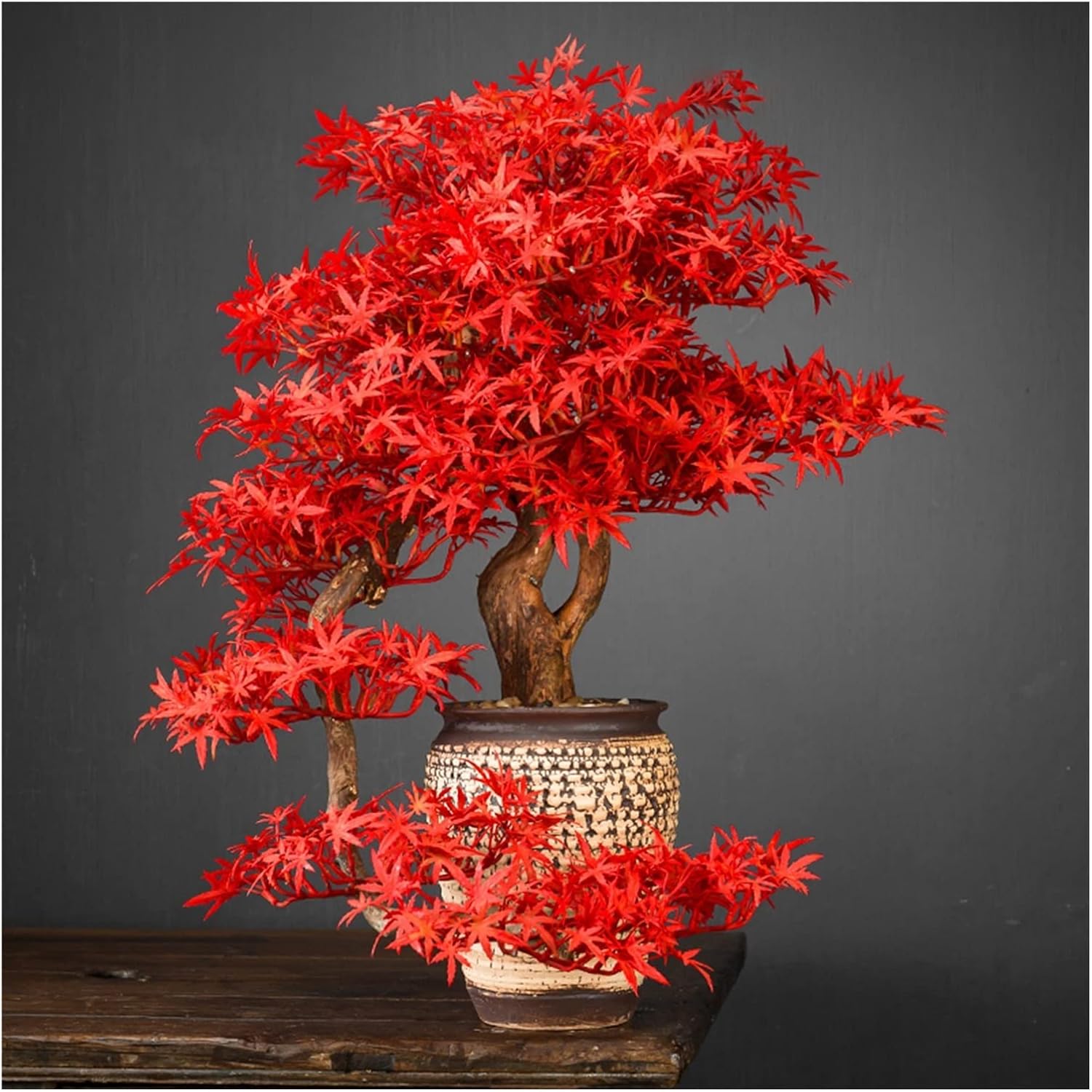 Small Bonsai 1 PC Welcome Pine Bonsai Desktop Decoration Living Room Home Dector Fake Tree Green Potted Plant Ornaments Scenery Fake Plant Greenery Decor for Desk (Color : E) (C)