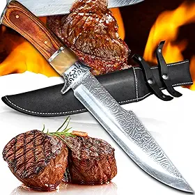 Faca Tática Premium para Camping, Churrasco e Sobrevivência em Aço Inox