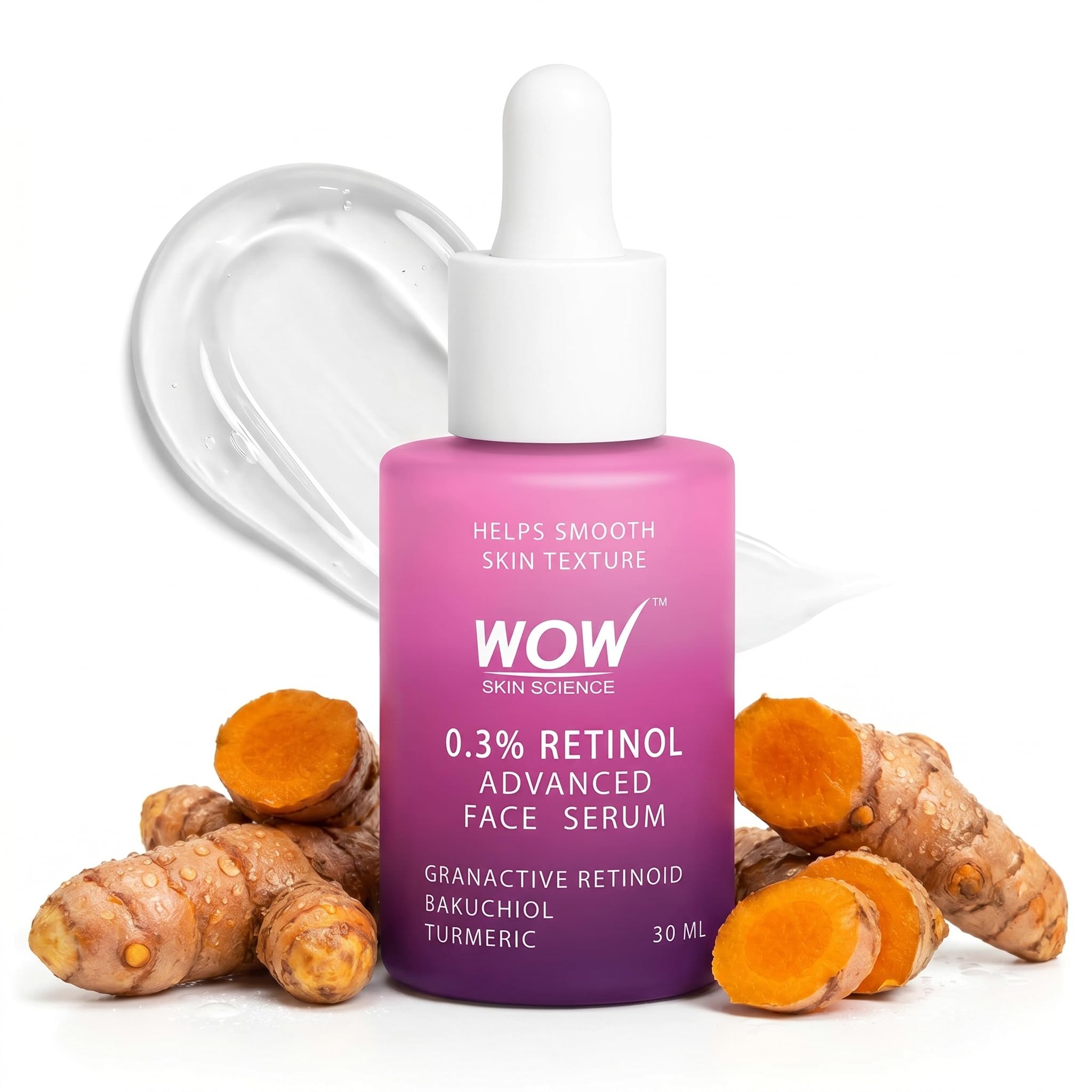 WOW Skin Science 0.3% Retinol Advanced Face Serum | Granactive Retinoid + Bakuchiol + Turmeric | Smooths Texture, Reduces Fine Lines & Firms Skin | Beginner-Friendly Retinol | 30 ml-image-25