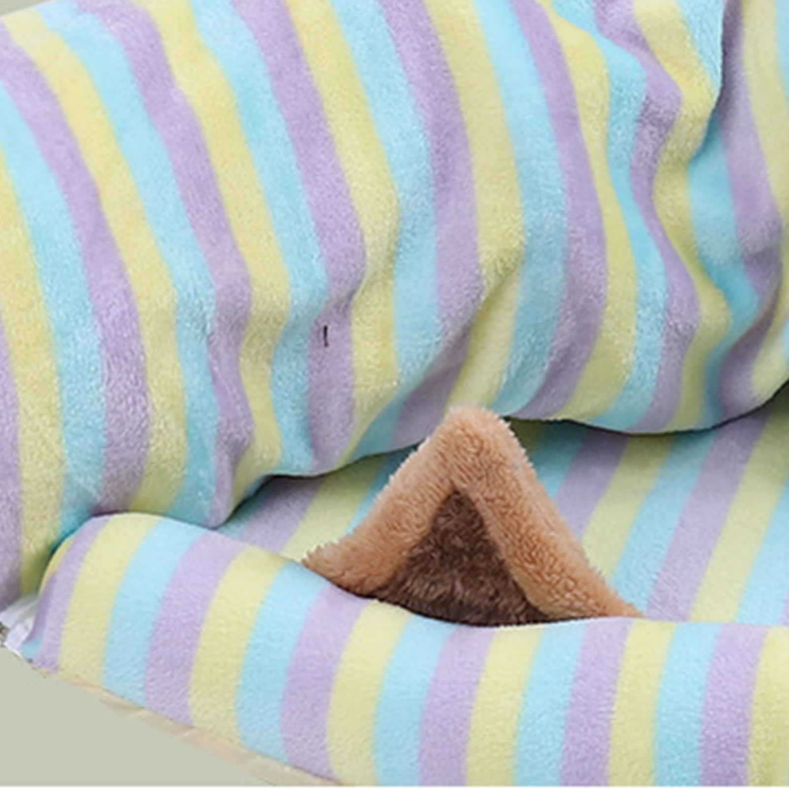 Tunnel pour Chat Grand Jouet en Forme De Maison Pliable avec Puzzle | Maisons De Pour Chats À Rayures Colorées Pour L'Intérieur Pour Chaton, Animal De Compagnie, Anniversaire, Fête De Noël,