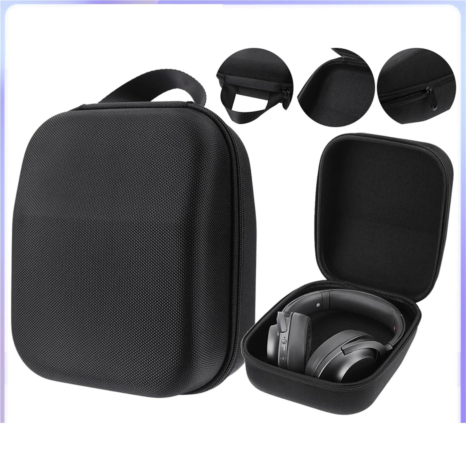 Custodia da Viaggio con Custodia Rigida for Cuffie Custodia Rigida in Eva Custodia da Trasporto for Cuffie
