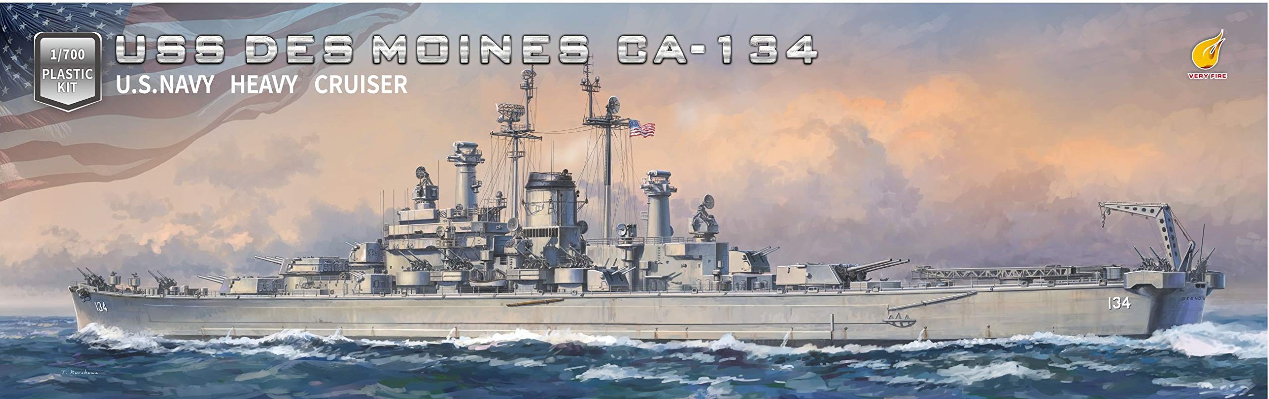 Very Fire 1/700 US Navy Heavy Cruiser CA-134 Des Moines Plastic Model