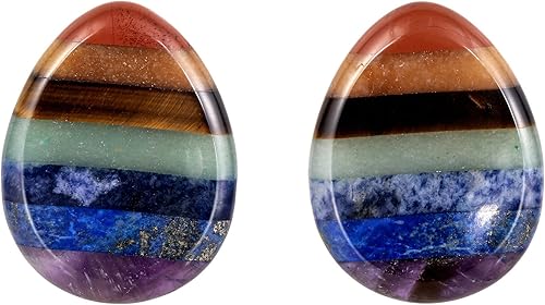 Rockcloud Piedra de preocupación, piedras de palma para el pulgar para la ansiedad, cristal curativo, forma de gota de agua, piedras mixtas