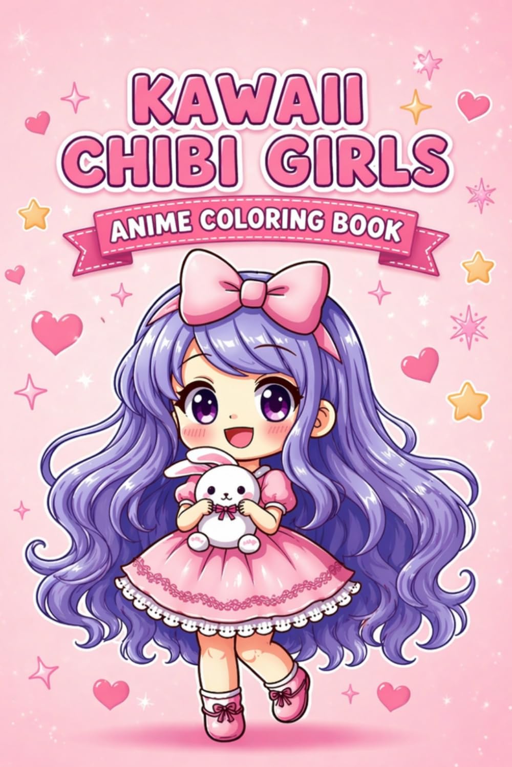 Kawaii Chibi Girls Coloring Book: Fun and Relaxing Kawaii Anime Characters for Stress Relief and Creativity
