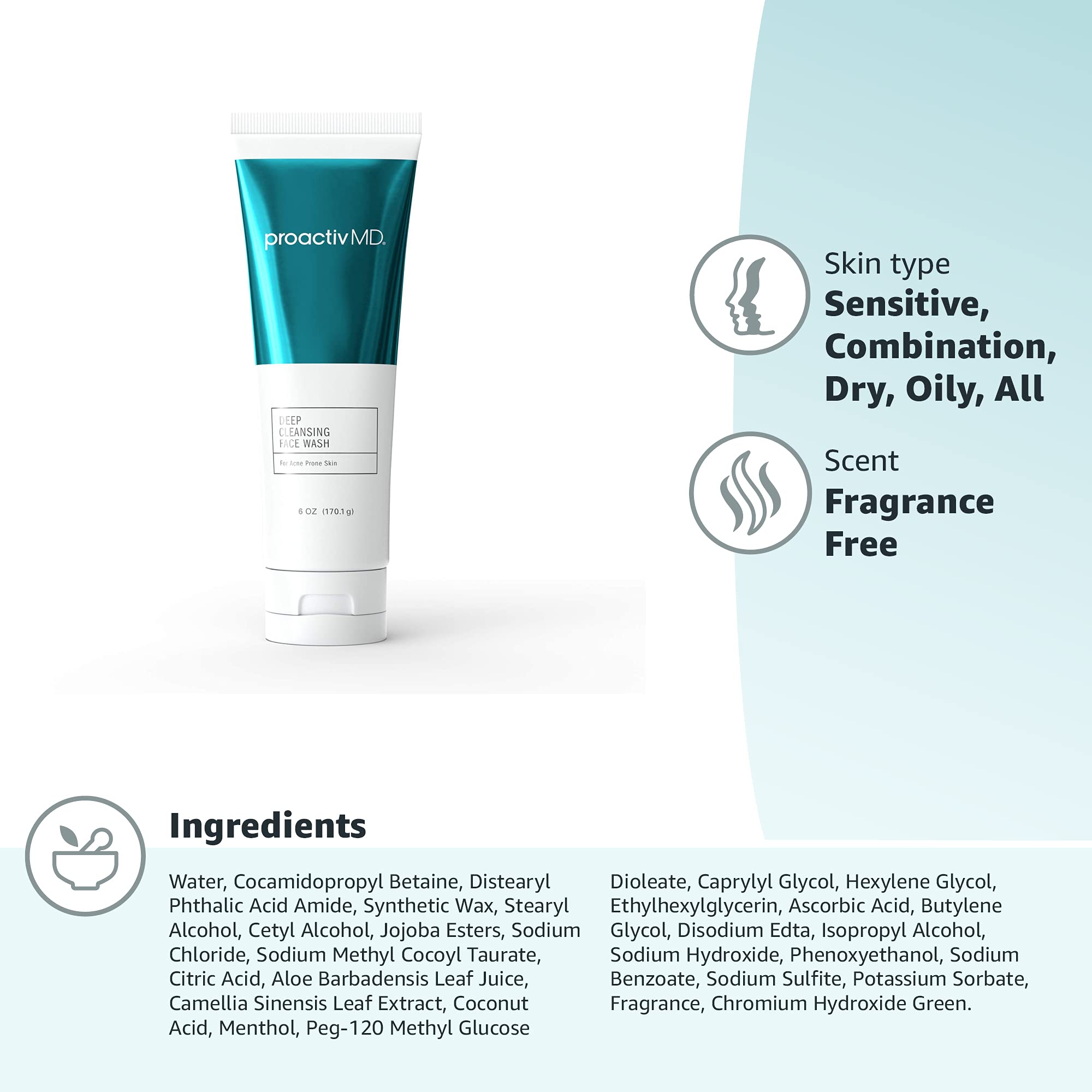 ProactivMD Exfoliating Acne Face Wash, Gentle Facial Cleanser