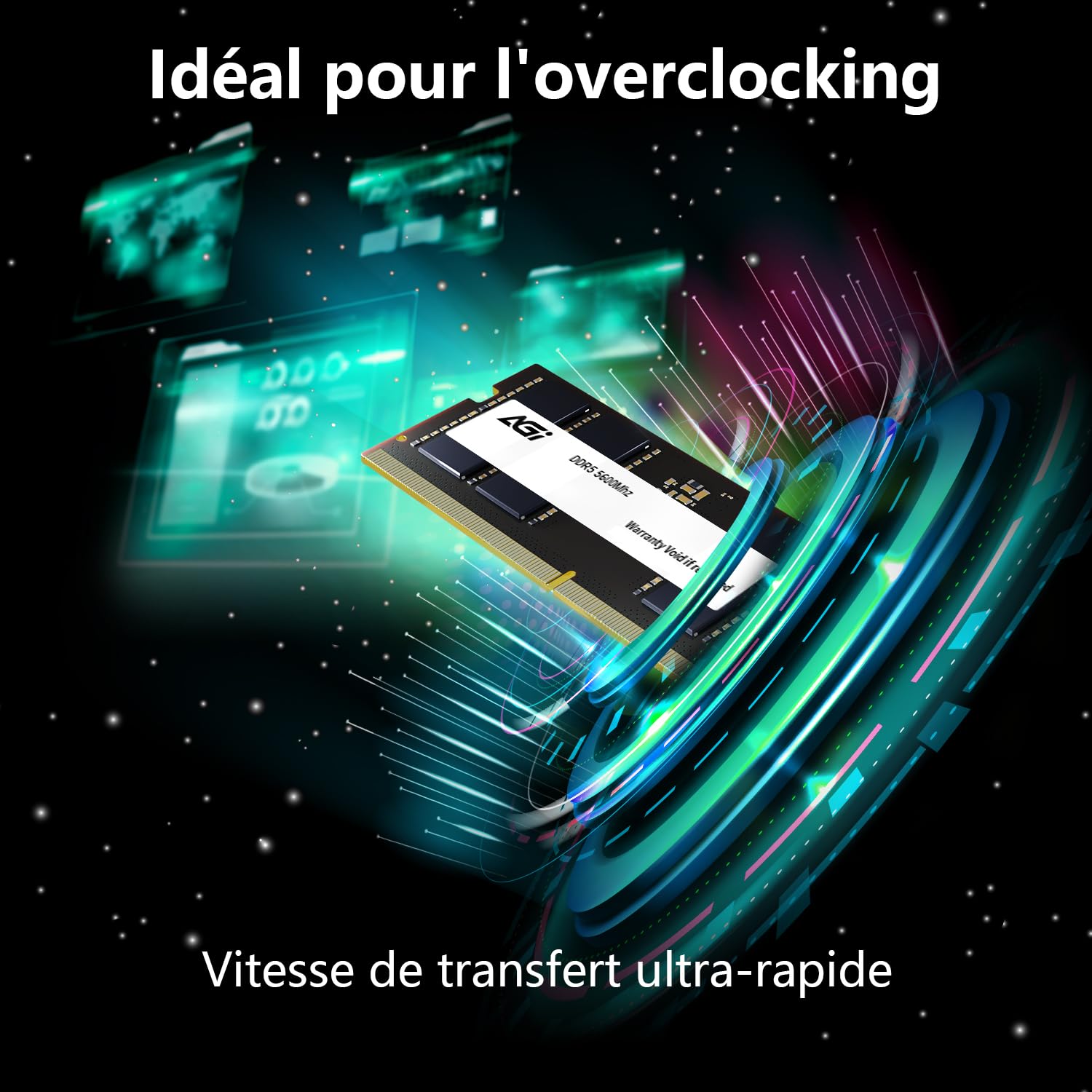 AGI SD238 16 Go Mémoire RAM DDR5 SODIMM 5600MHz pour PC Portable Mini PC