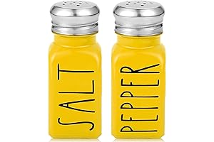 Brighter Barns Glass and Stainless Steel Shake Pair in Stunning Yellow