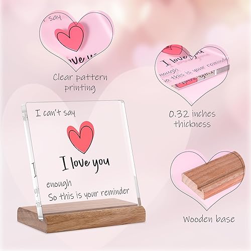 Miniatura 4 de FreeJac Regalos para ella y él, regalos de Navidad para el día de San Valentín para novia, esposa, cumpleaños, boda, aniversario, recuerdo, placa