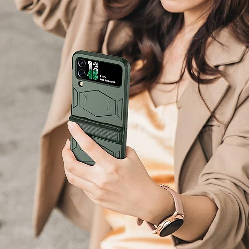 Miniatura 7 de Vizvera Funda para Samsung Galaxy Z Flip 4 con protección de bisagra, funda completa Flip z 4 - Funda de silicona a prueba de golpes para Samsung