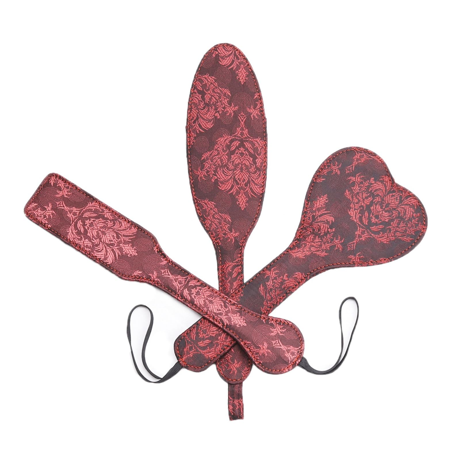 Genérico Látigo Ecuestre Estilo Chino Rojo y Negro batido, Longitud Total Unos 28cm-ESRB60