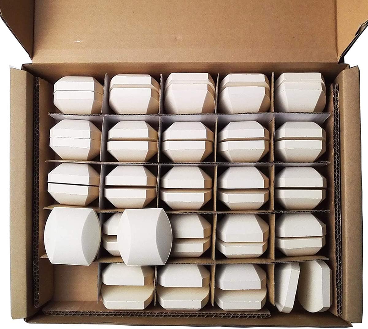 50-Pack Ceramic Briquettes Heat Plate Replacement Parts for Turbo CG3CKW, Captain Cook CG3CKWN, Nexgrill 720-0057-4B and More, 2 x 2 x 0.8 inch