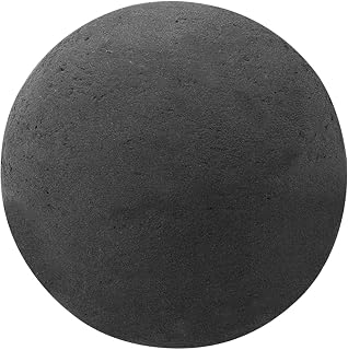 Premium 3-Inch Ceramic Fireballs Set of 6, Black Round Fire Pit Stones for Indoor & Outdoor Gas Fireplaces, Heat Resistant Decorative Spheres for Campfires and Propane Pits