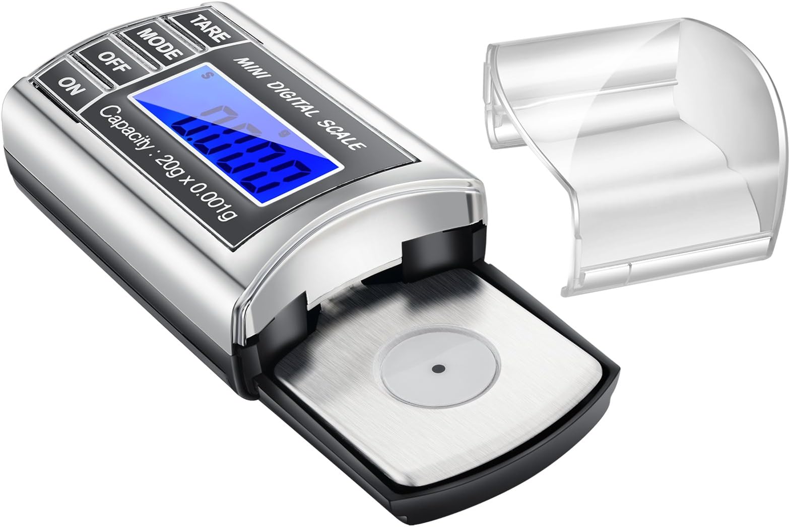OLRIKE High-Precision 0.001g/20g Digital Turntable Stylus Force Scale Gauge Tester, Digital scales with Trae Funtion, Back-Lit LCD Display, Calibration Weights, Tweezers, Extra tray and Carry Bag Included, Used for Tonearm Phono Cartridge and Weigh Jewellery , Powder, Fine Items Etc