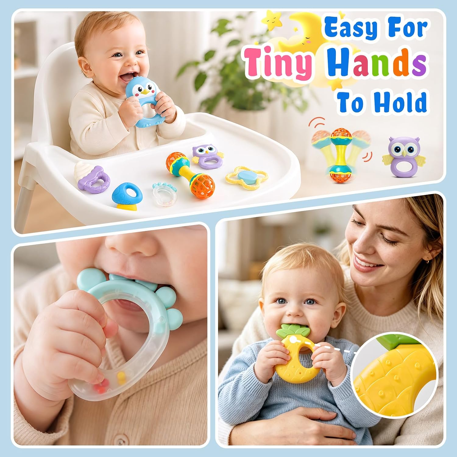 Advent Calendar 2026 Baby Rattle Teething Toys for Newborn Infant Toddler 0-3 3-6 Months Baby Teether Toys Grasping Shaker Wrist Rattles Socks Christmas Countdown Gifts Stocking Stuffers for Babies 0-6 6-12 Months