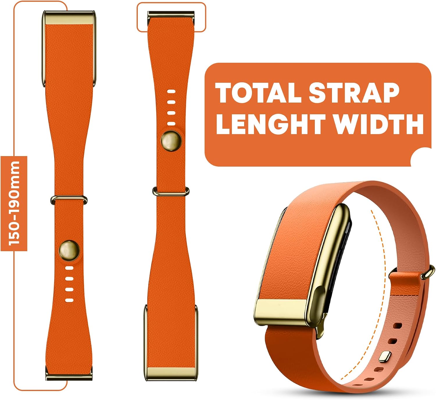 DADO Luxe Tapered Leather Replacement Band Compatible with WHOOP 5.0, One, Peak, and Life Fitness Tracker – Durable & Comfortable | Not for Whoop Gen 4