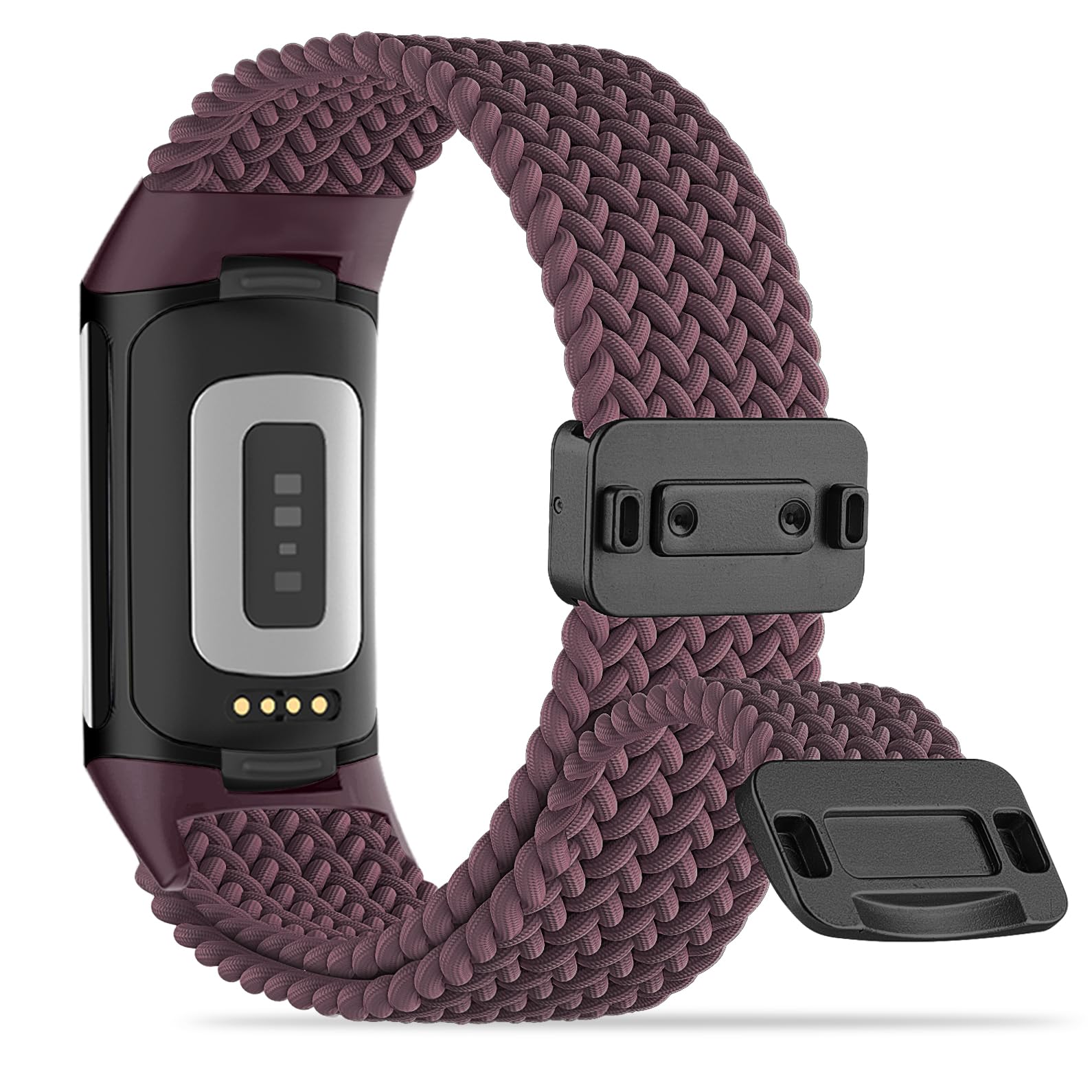 Photo 1 of Huadea Magnetic Braided Nylon Compatible with Fitbit Charge 6 Bands/Fitbit Charge 5 Bands for Women Men, Soft Sport Stretchy Breathable Strap Replacement Wristband for Charge 6/Charge 5