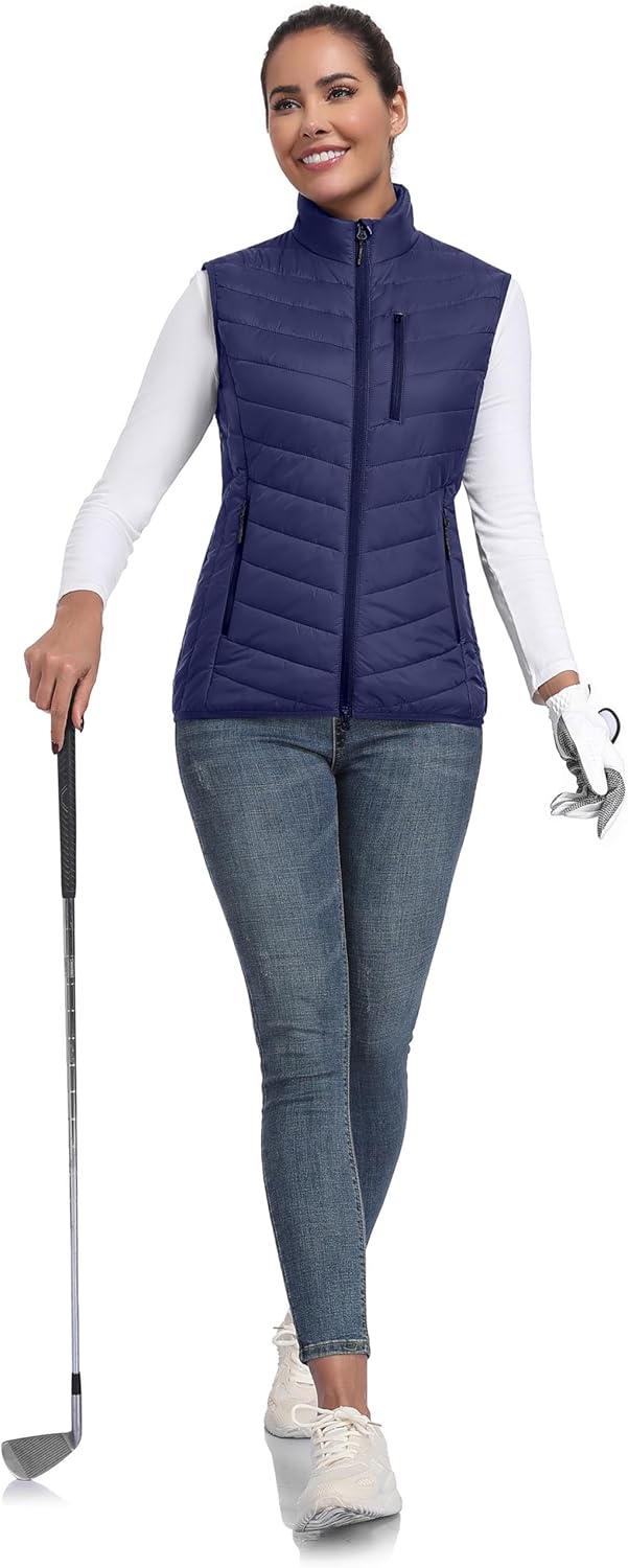 Little Donkey Andy Women's Lightweight Packable Puffer Vest Outerwear Warm Sleeveless Winter Jacket for Golf Hiking - Image 7